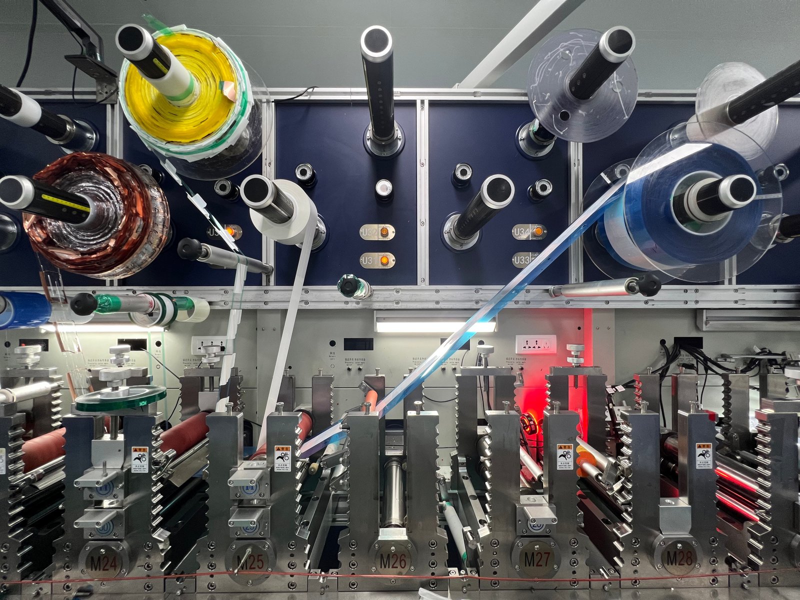Integrated roll-to-roll material path